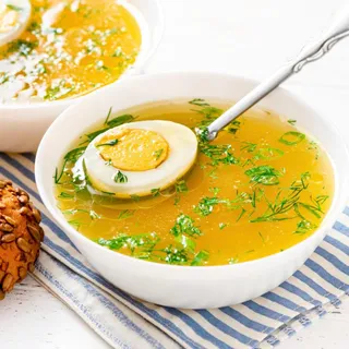 Classic Chicken Soup with Egg and Dill
