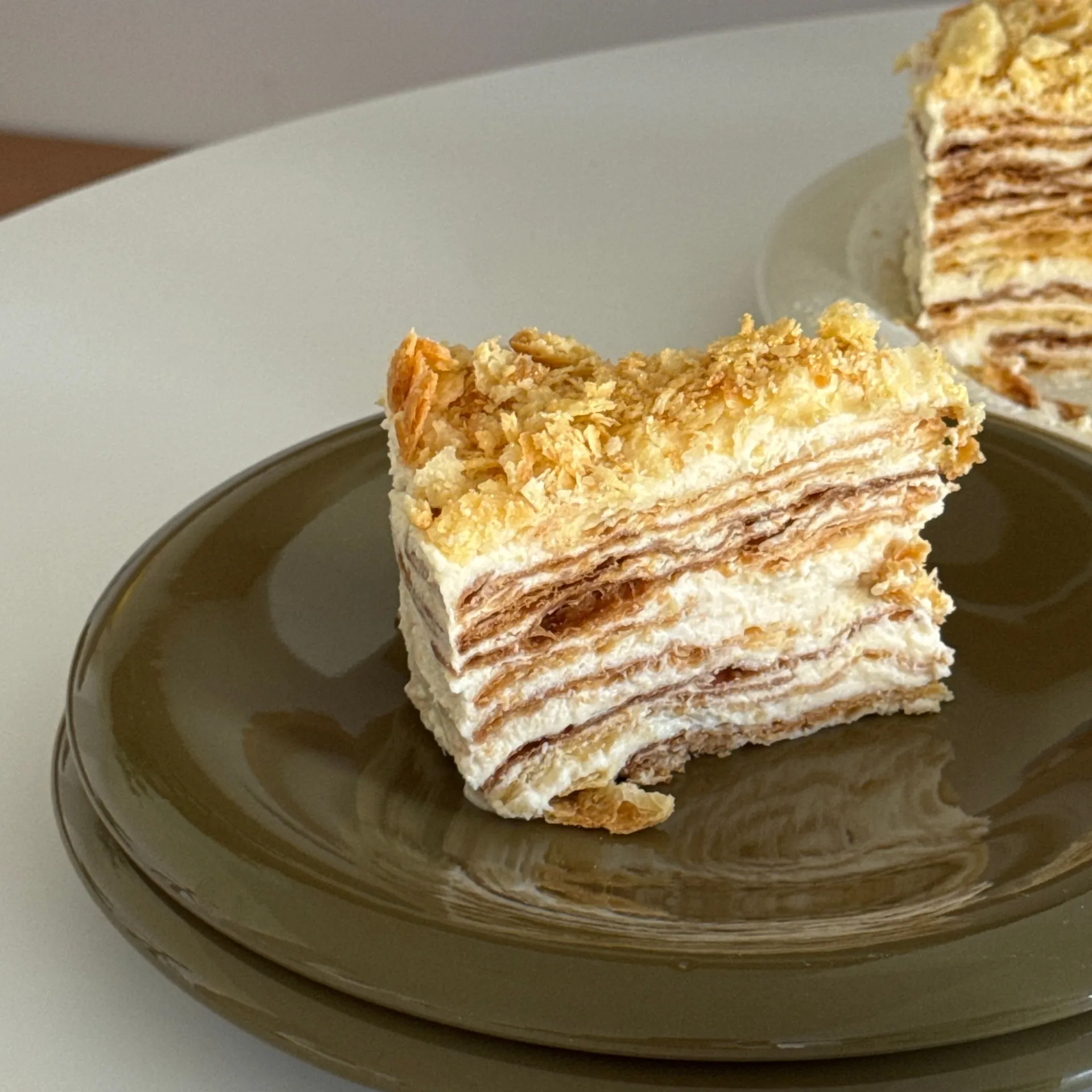 Napoleon with Thin Layers and Delicate Cream