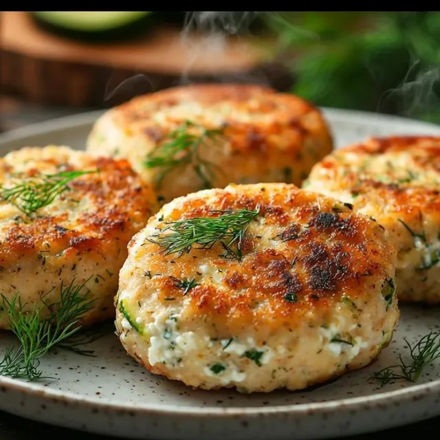 Turkey Patties with Zucchini and Cheese