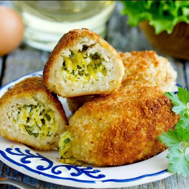 Chicken Zrazy with Egg and Cheese