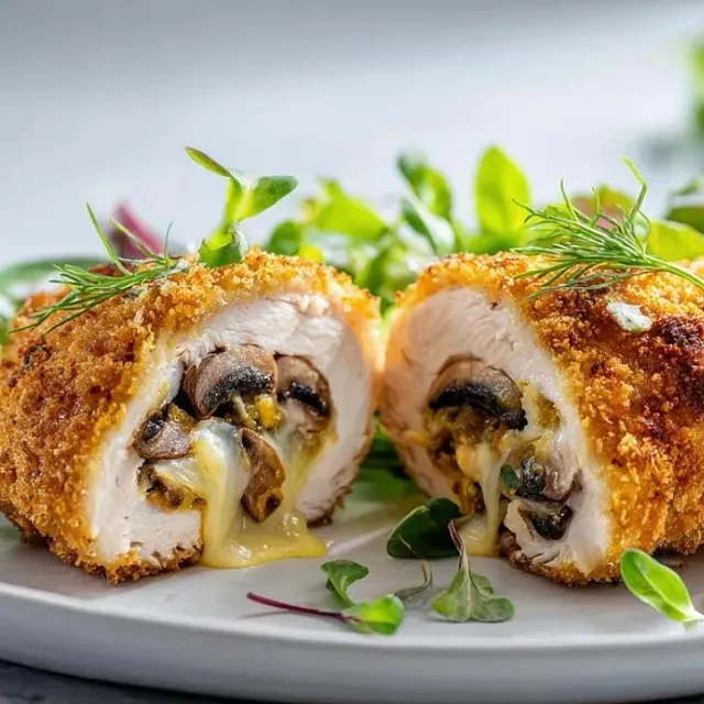 Chicken Zrazy with Mushrooms and Cheese